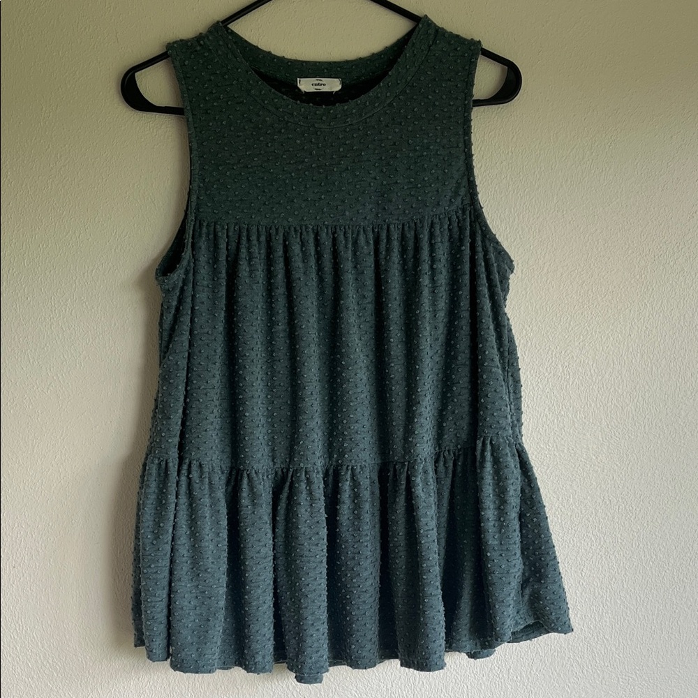 Entro Sleeveless Swiss Dot Top Size Small